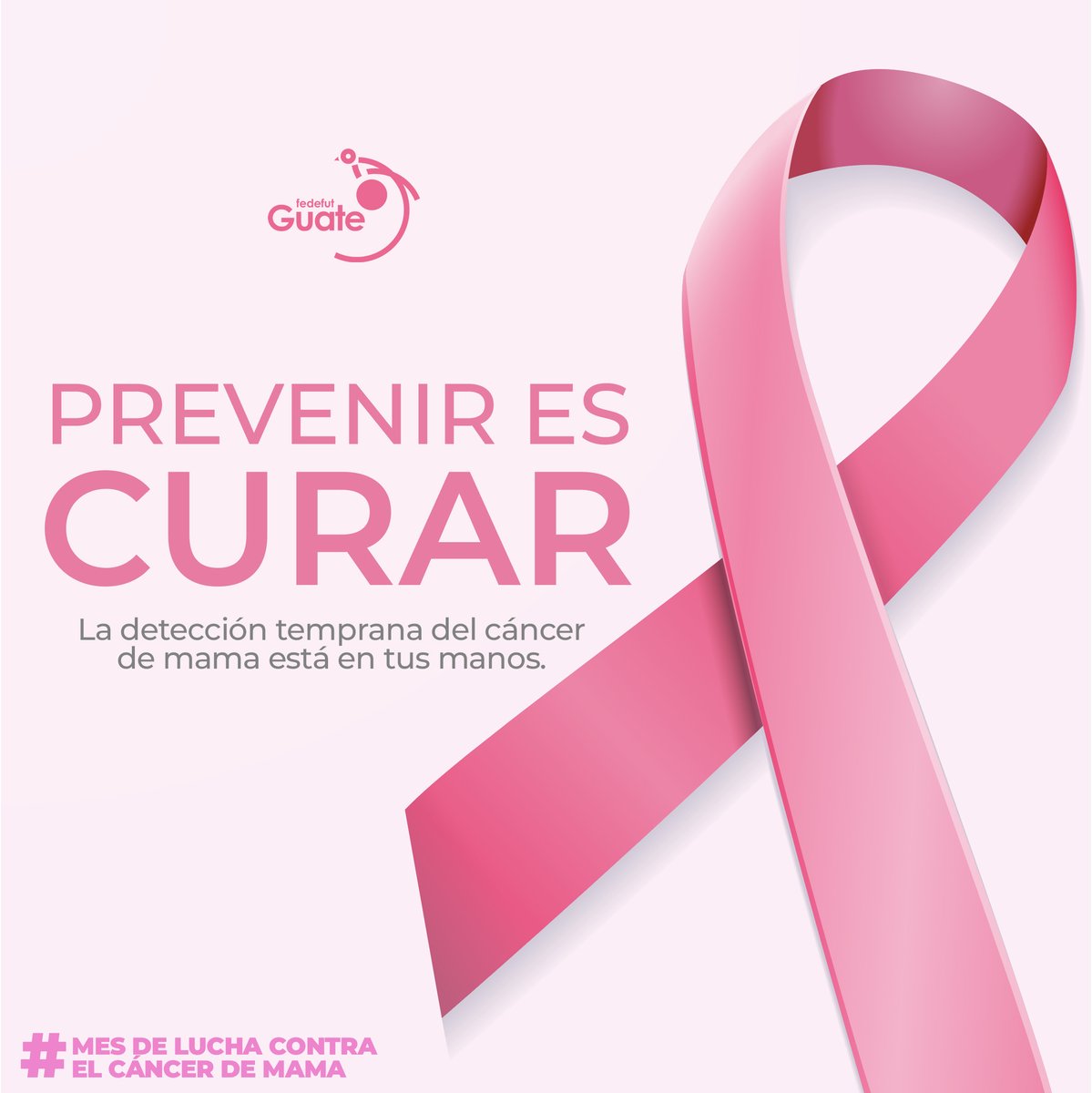 Octubre mes para la prevención, la detección temprana del cáncer de mama está en tus manos.

19 de octubre - Día Internacional de la lucha contra el Cáncer de Mama.