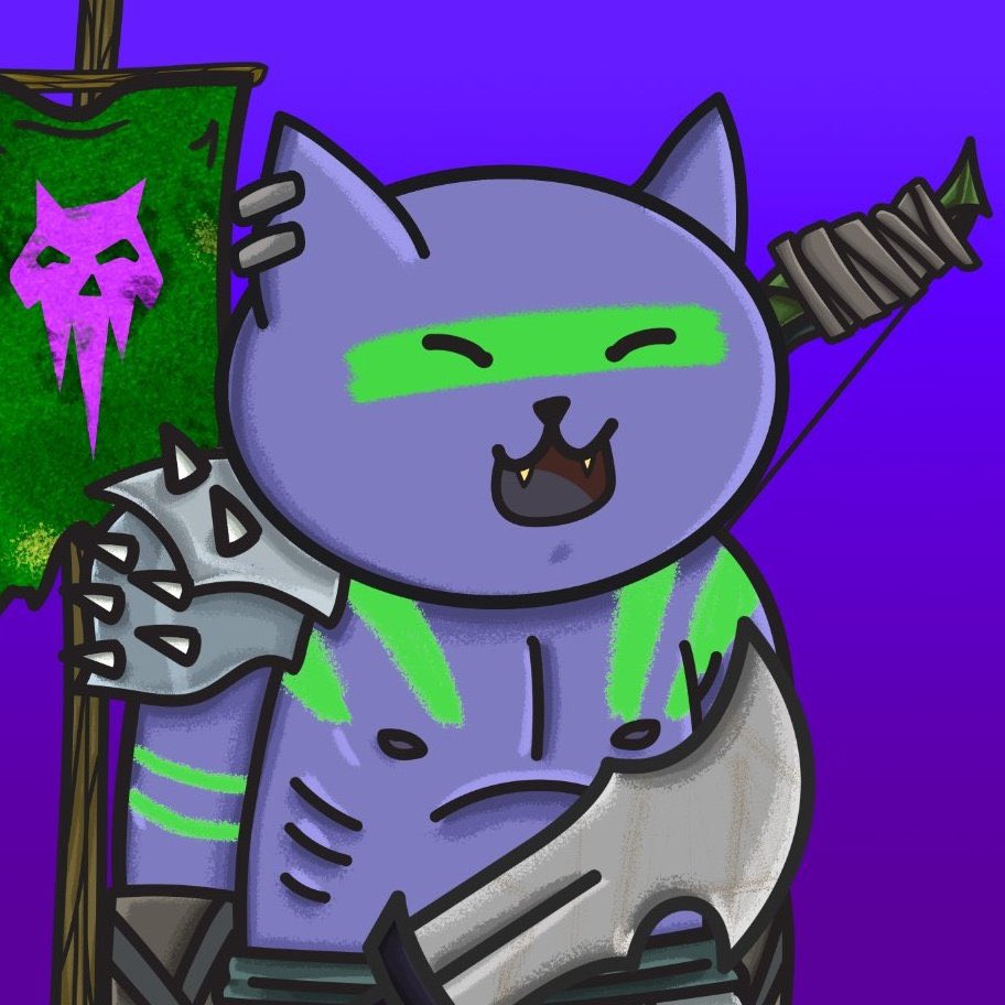 Cheeky orc-cat all ready to tackle the day in Middle Earth! 💚💜💙

Have a happy day fellowship!!!

#FORTHEHORDE