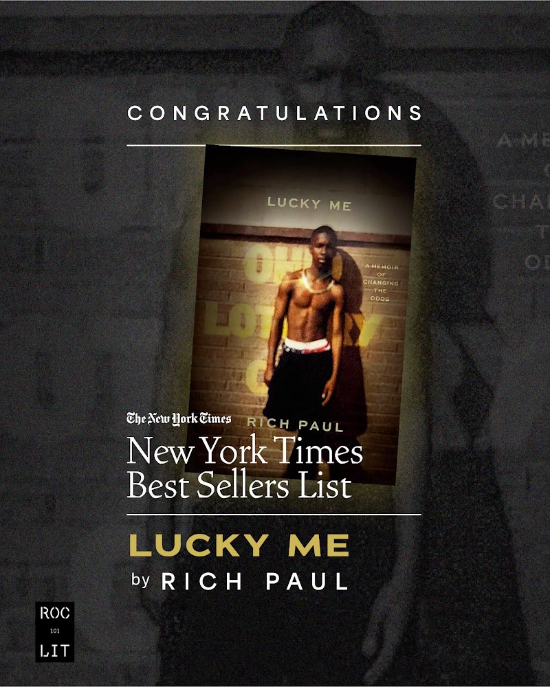 We're proud to share Lucky Me by Rich Paul is a New York Times Bestseller!! 🥳

Congratulations @RichPaul4, and thank you to all the readers for the love and support!

Order Lucky Me today at roclit.lnk.to/luckyme!