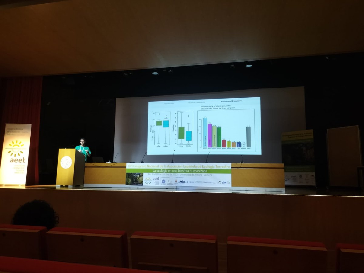 Muy contento de poder presentar parte de nuestro trabajo de #GUANOPLASTIC en #AEET2023 @ajgreen_lab