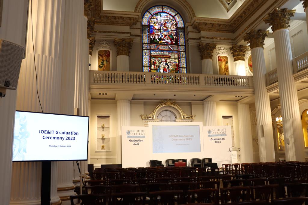 We're busy setting up The Institute of Export and International Trade's annual graduation ceremony at Mansion House, #London. 

Today, we're celebrating the achievements of our 2022–23 cohort. The world of #interationaltrade is gaining a talented group of professionals.