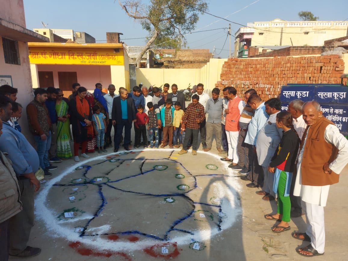 PRA activity at Godha Panchayat for making of DPR of SLWM <a href="/ChiefSecyUP/">S.P. Goyal, Chief Secretary, GoUP</a> <a href="/Dm_Aligarh/">DM ALIGARH</a> <a href="/diooffice371/">Information Department Aligarh</a> <a href="/AligarhCdo/">CDO Aligarh</a>