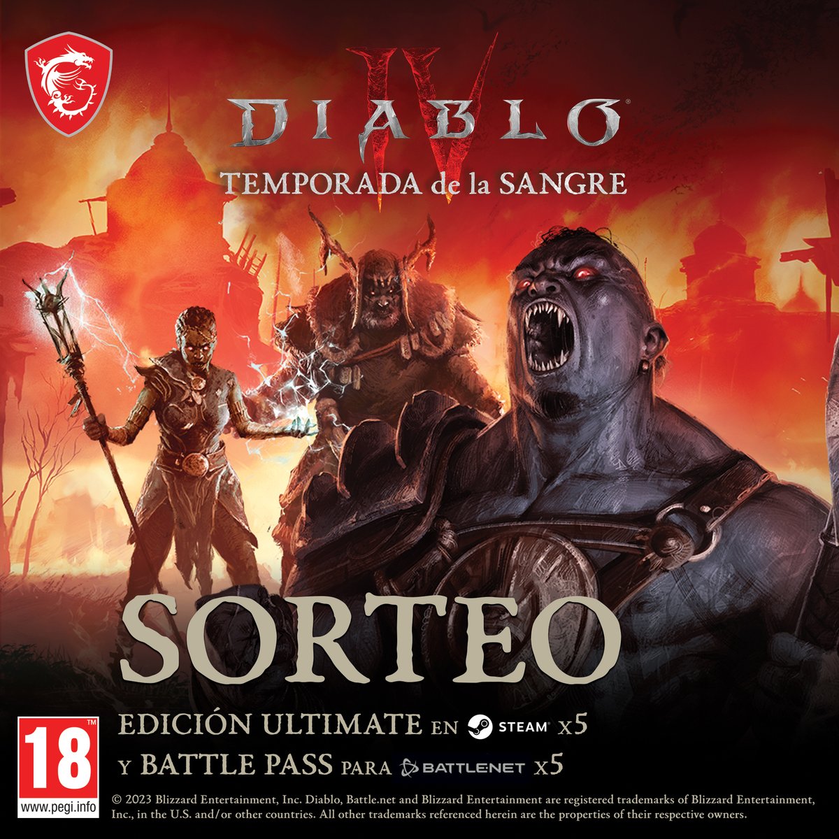 🔥SORTEO DE DIABLO IV🔥

Para participar:
1)Síguenos en <a href="/MSI_ES/">MSI Gaming España</a> 
2)Dale RT 🔁 y 💬comenta con #MSIxDiabloIV

También puedes participar en nuestro Instagram😉