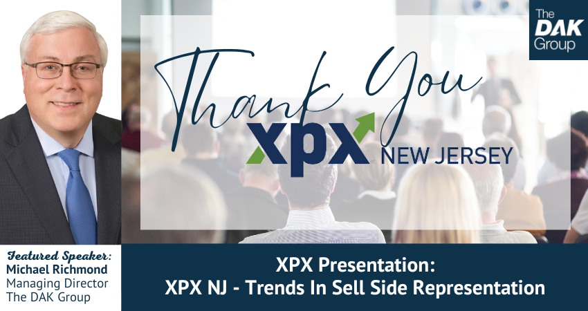 TheDAKGroup's tweet photo. TY XPX NJ for the opportunity to share my thoughts on the current M&amp;A trends. Although we are in a volatile economic time, transactions are still happening  &amp; buyer/sellers are pleased with the results. There is a lot of caution &amp; diligence for both so it is important to plan. https://t.co/h9VyovXUOF