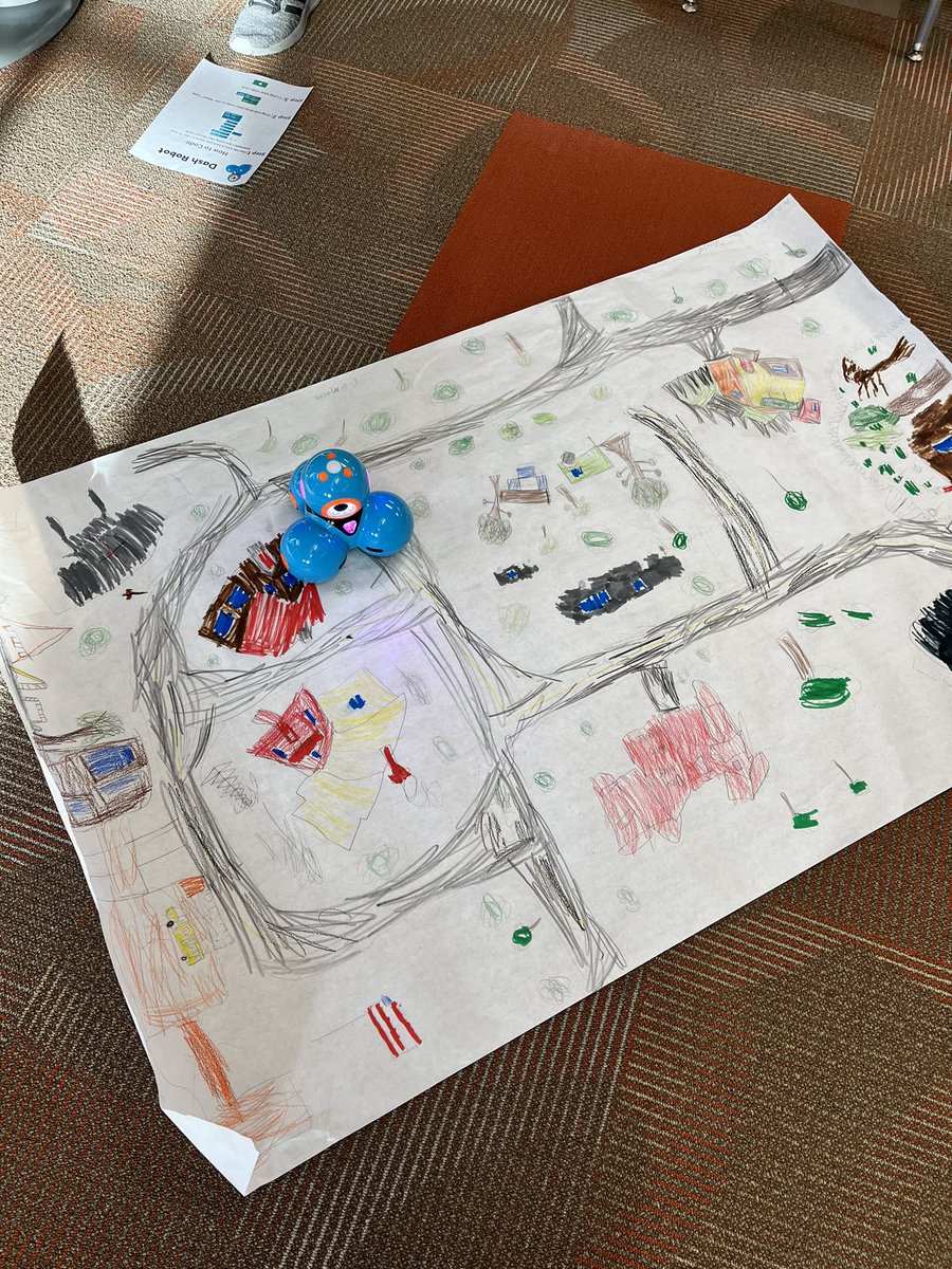 CC_MS_Library's tweet image. Mrs. French’s  5th grade class came to the library and coded their way through Naomi, Florida. We love using Dash robots! @CCCSD_MS @WonderWorkshop #coding