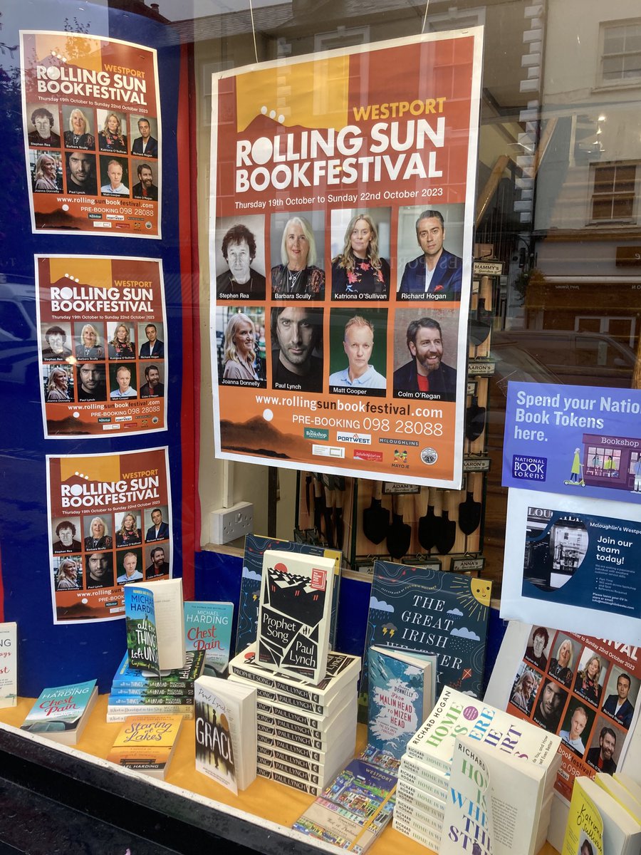 All set for ⁦<a href="/RSWestport/">Rolling Sun Book Festival</a>⁩ this weekend. ⁦<a href="/JoannaDonnellyL/">Joanna Donnelly</a>⁩ ⁦<a href="/cooper_m/">Matt Cooper</a>⁩ ⁦<a href="/paullynchwriter/">Paul Lynch</a>⁩ ⁦<a href="/barbarascully/">Barbara Scully</a>⁩ ⁦<a href="/katrionaos/">Katriona O'Sullivan</a>⁩ ⁦<a href="/colmoregan/">Colm O'Regan</a>⁩
