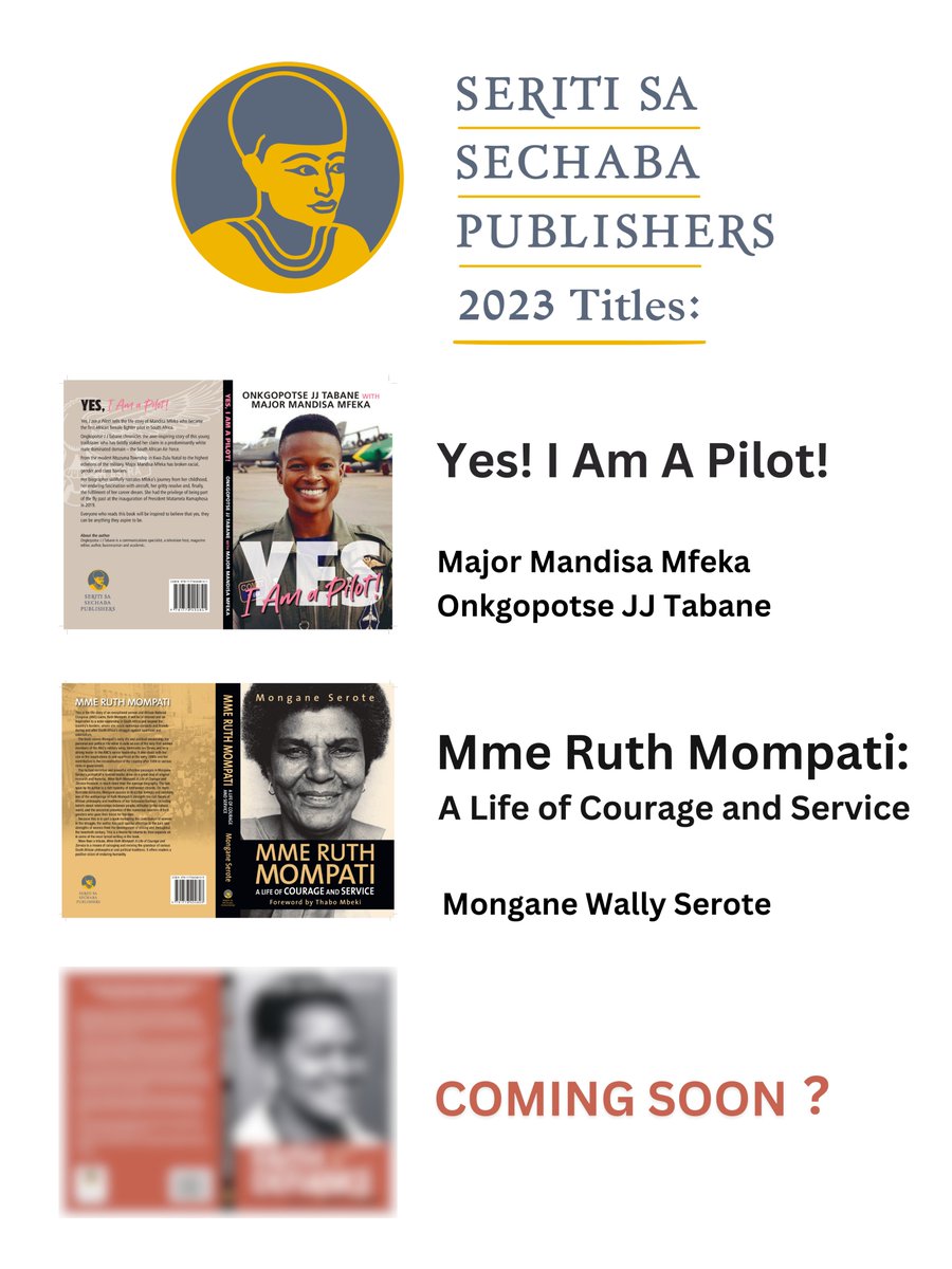 SeritisaSechaba's tweet photo. 🚨[Competition Time: Enter and Win]🚨

Stand a chance to win a copy of the ✨ forthcoming book ✨ to be released in November by following us, reposting this tweet AND replying with your guess of who the woman subject of the not-yet-released book is.

Ts and Cs apply. https://t.co/9UQNnh27q4