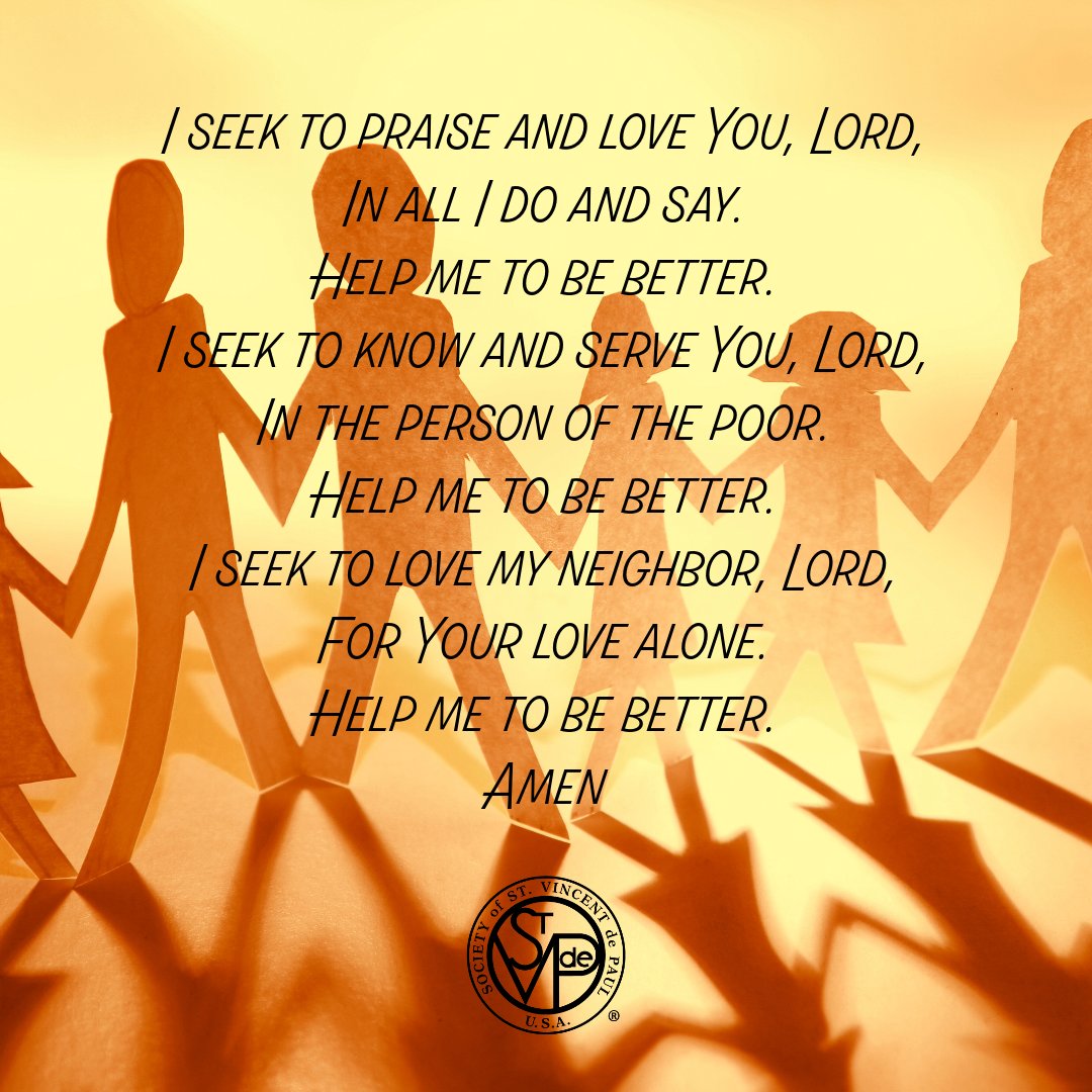 "I seek to praise and love You, Lord, in all I do and say." #svdpprayeroftheday