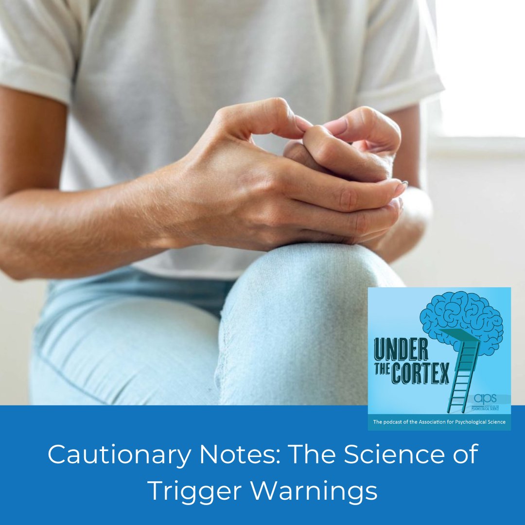 Association for Psychological Science (@psychscience) on Twitter photo 🎧 New Under the Cortex podcast with <a href="/Toribridgland/">Victoria Bridgland</a> exploring her meta-analysis results on how contrary to popular belief, trigger warnings do not have a negative or positive effect on learning outcomes but do increase anticipatory anxiety. Listen now!
psychologicalscience.org/news/utc-2023-… 🎧 New Under the Cortex podcast with <a href="/Toribridgland/">Victoria Bridgland</a> exploring her meta-analysis results on how contrary to popular belief, trigger warnings do not have a negative or positive effect on learning outcomes but do increase anticipatory anxiety. Listen now!
psychologicalscience.org/news/utc-2023-…