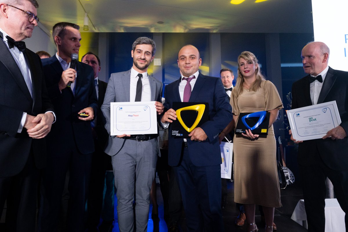 PostEurop's tweet photo. PostEurop celebrated its 30th anniversary and awarded #Österreichische Post AG the 2023 #Innovation Award and #Haypost the inaugural Rising Star Award.

More 👉https://t.co/EHG3xSue0d #PostEurop30 https://t.co/R3dJMN9Bqh