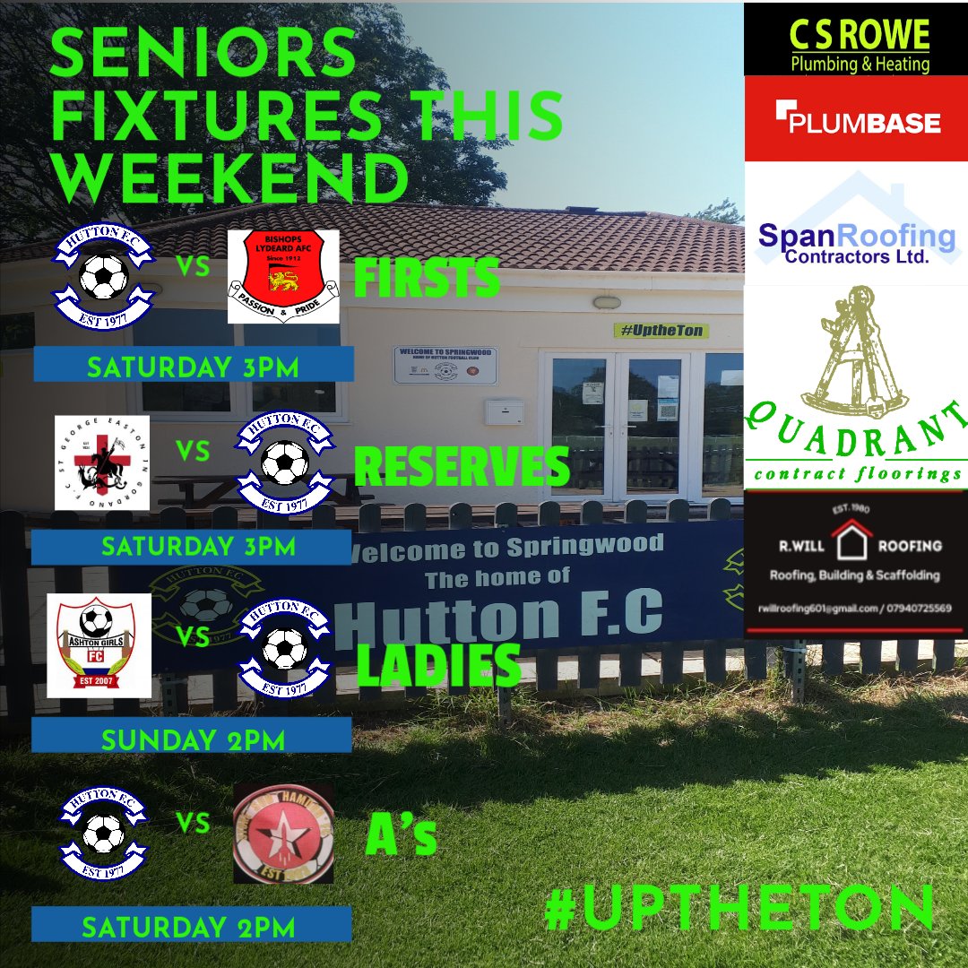Here's the Senior Fixtures for this weekend.  Hoping the weather gets better though 🙈  (A's are on 4g👌) 
<a href="/_BLAFC_/">Bishops Lydeard AFC</a> Reserves 
<a href="/EIGFC/">St George EIG FC</a> Reserves 
#stokesubhamdon
#ashtonladies
<a href="/swsportsnews/">South West Sports News</a> 
<a href="/somersetcfl/">Somerset County FL</a> 
<a href="/SomersetCWL/">Somerset County Women's Football League</a> 
<a href="/WDistrict_FL/">Weston&DistrictFL</a>