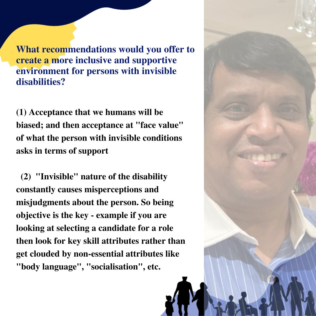 Care to @rajavshesh means Support + Empathy + Non-judgmental, who is a #Caregiver, a #DisabilityAdvocate and Co-founder of @vsheshco .
#InvisibleDisabilitiesWeek 
#BelieveInTheInvisible #CaringIsBelieving #DisabilityEmployment
#LeaveNoOneBehind
#NotAllDisabilitiesAreVisible