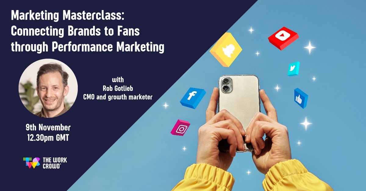 Marketing Masterclass: Connecting Brands to Fans!

Join us on Nov 9th, 12.30 pm GMT! 

Don't miss this opportunity to boost your marketing skills and network with pros. 🚀

ow.ly/R0RJ50PYAa4

#MarketingMasterclass #DigitalMarketing #CustomerEngagement