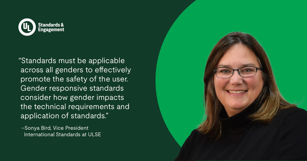 ULSE is committed to inclusivity and ensuring gender-responsiveness is incorporated into our standards process. Read more from a recent interview with <a href="/IECStandards/">IEC</a>.

s.ul.org/3QgmIEq

#standardsmatter