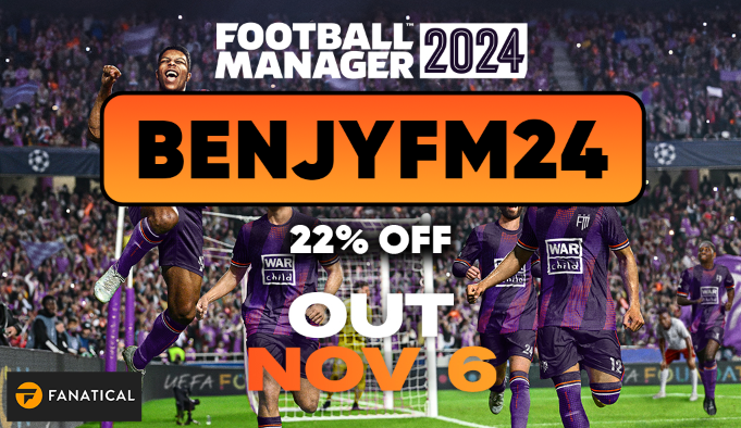 As it's #FM24Beta Day... FM24 GIVEAWAY TIME!😍 I'm giving away a copy of #FM24 with Beta Access To enter: ✅Follow me on Twitter 🔁Retweet this tweet 🏆Winner announced Friday at 6pm If you can't wait, get BETA ACCESS HERE using my code 'BenjyFM24': fanatical.com/en/game/footba…