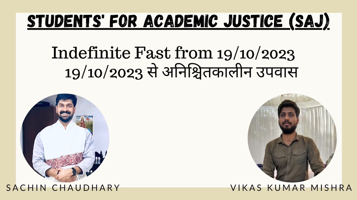 UttamTripa64097's tweet photo. Indefinite Fast by PhD Students  from 19/10/23 after 15 Days Relay Hunger Strike in University of Delhi #suspend_profseema_bawa_for_construct_illegal_DRC  @PMOIndia @VPIndia @UnivofDelhi @dpradhanbjp @ugc_india @rashtrapatibhvn @UN @JoeBiden @RSSorg @narendramodi @oprah https://t.co/EVQJAHYGXB