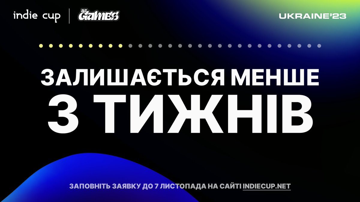 IndieCupHQ's tweet image. Закриваємо приймання проєктів на Indie Cup Ukraine’23 опівночі у вівторок, 7 листопада.
Розробники — у вас є ще девʼятнадцять днів, щоб заповнити анкету у нас на сайті та приєднатися до фестивалю.
Будемо раді вас бачити ❤️