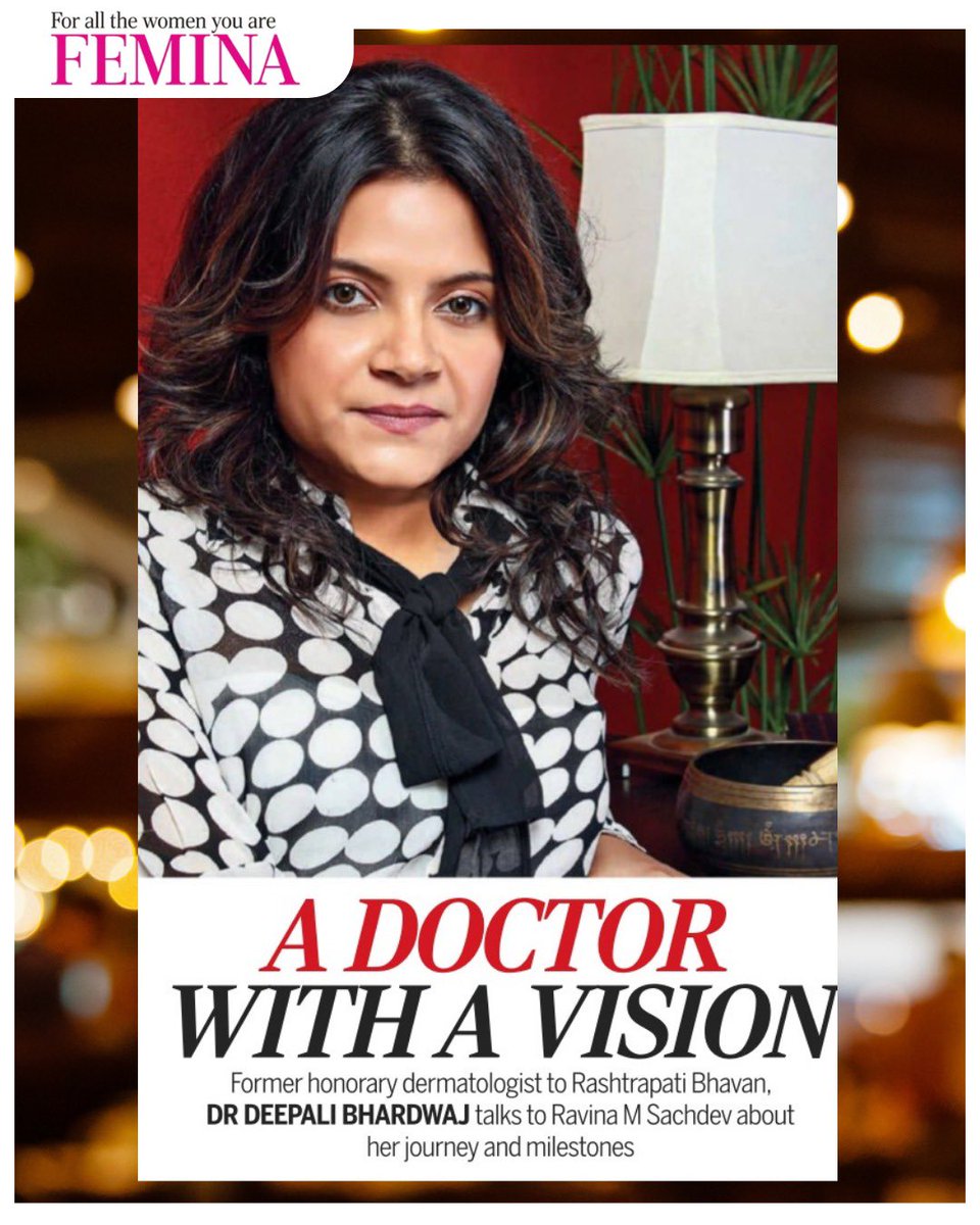 dermatdoc's tweet image. So nice to see my profile in @FeminaIndia this months issue! #MedTwitter #doctorslife #Dermatologist #India