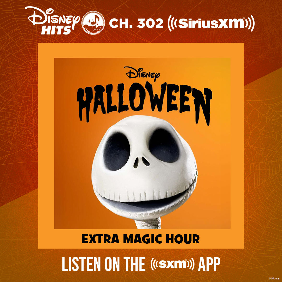 Tune-in to this week's ✨Extra Magic Hour✨ for an 👻 extra spooky 👻 good time with your fave Disney Halloween songs! 🎶🎃 Listen now on #DisneySXM Channel 302 or with the @SIRIUSXM app: siriusxm.us/EMHHalloween