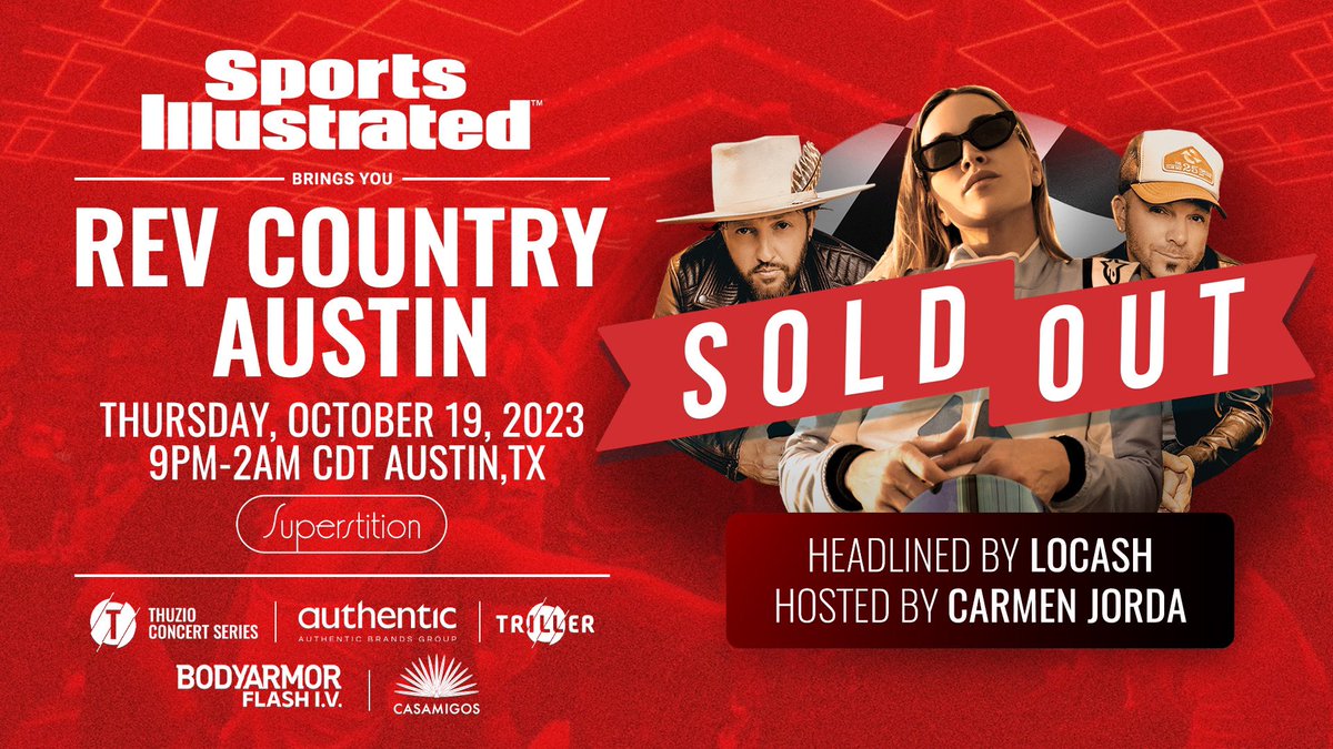 🚨 GA TICKETS SOLD OUT🚨
VIP &amp; Tables are STILL AVAILABLE for #RevCountryAustin tonight! Grab them while you can ⬇️

Bit.ly/REVCOUNTRY 🎟️  <a href="/LOCASHmusic/">LOCASH</a> <a href="/CarmenJorda/">Carmen Jorda</a> #Austin #ATX #PremiumEvent