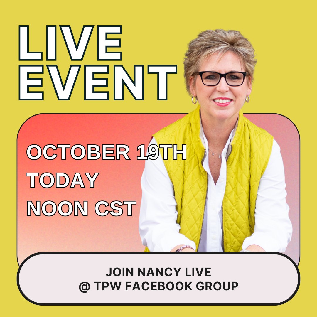 nbmccready's tweet photo. Join Nancy Live TODAY at 12:00 PM CST. Save the date for a thought-provoking conversation you won't want to miss!

Join Nancy Live here: https://t.co/SgJUVsxqqX https://t.co/rYldX9iqbV