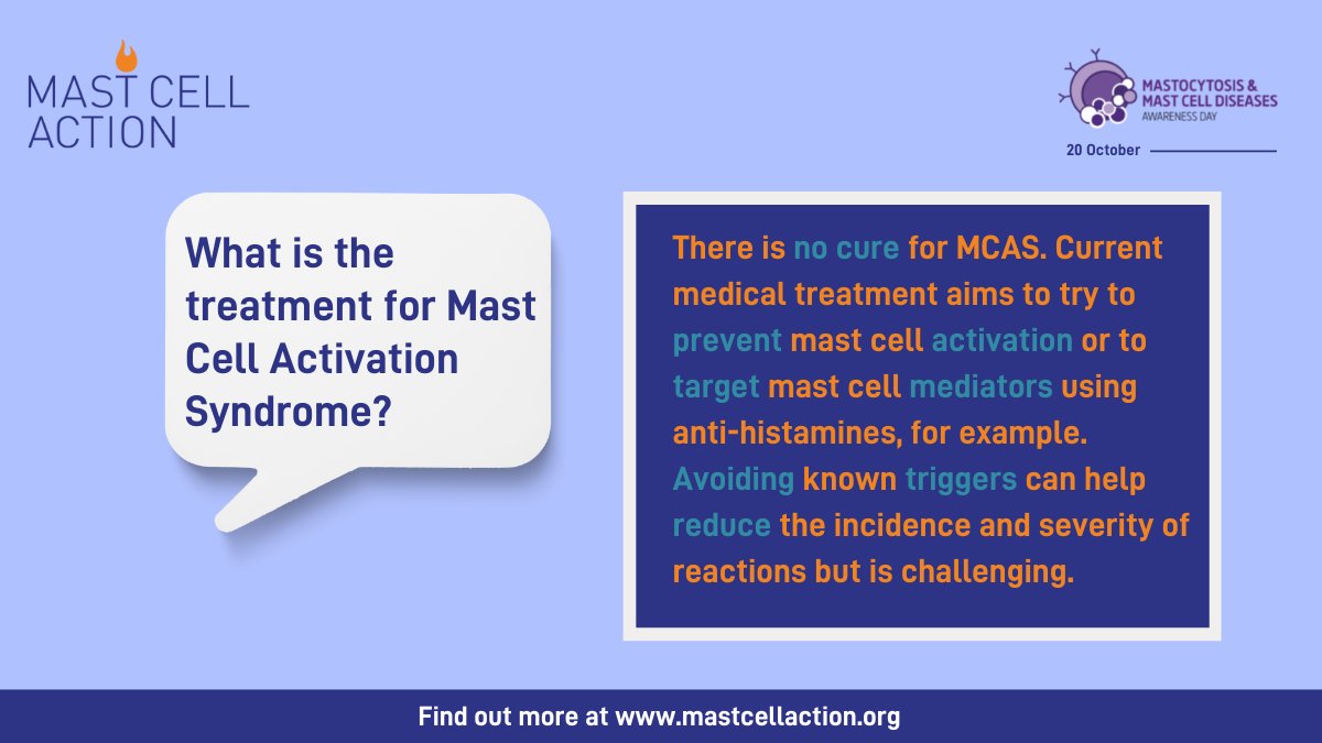 How is MCAS treated? Please share to raise awareness. #mcas #awarenessday #mastcells #mastcellactivation
