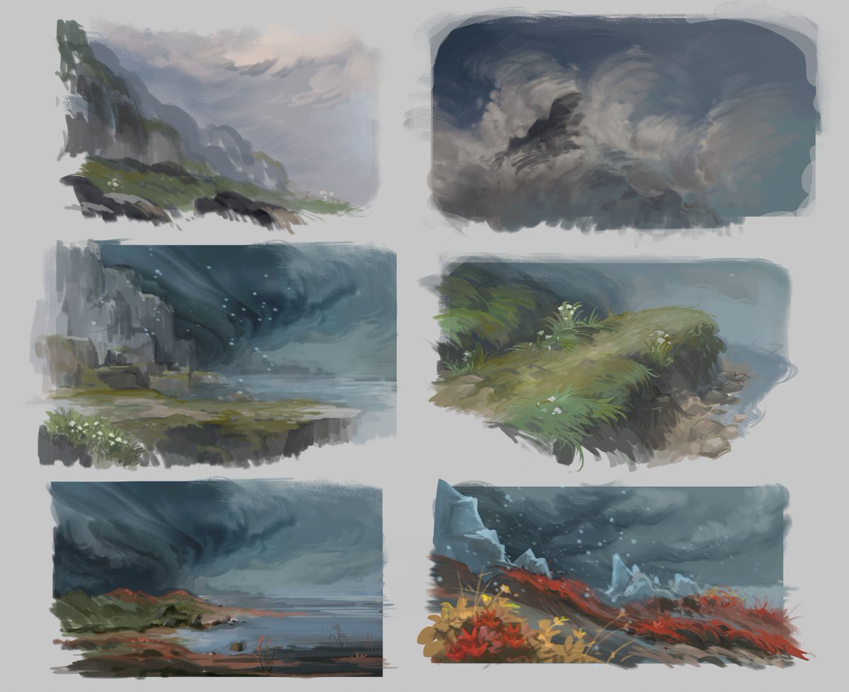 Some calmer landscapes from the world of Faelduum... 🌊 #indiedev #gamedev #indiegame #conceptart