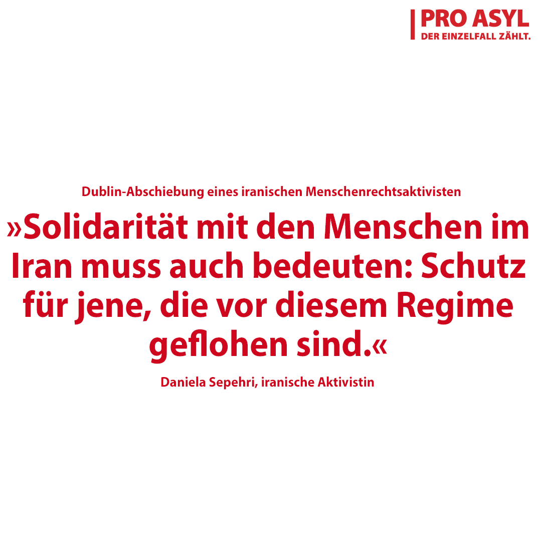 ProAsyl's tweet photo. K. hat im #Iran bei der medizinischen Versorgung von verletzten Demonstrant*innen geholfen, wurde deshalb wochenlang in einem Geheimgefängnis gefoltert. Heute wurde er auf der Ausländerbehörde bei der Verlängerung seiner Duldung festgenommen &amp; nach Frankreich abgeschoben. (1) https://t.co/0hDGEaHFGJ