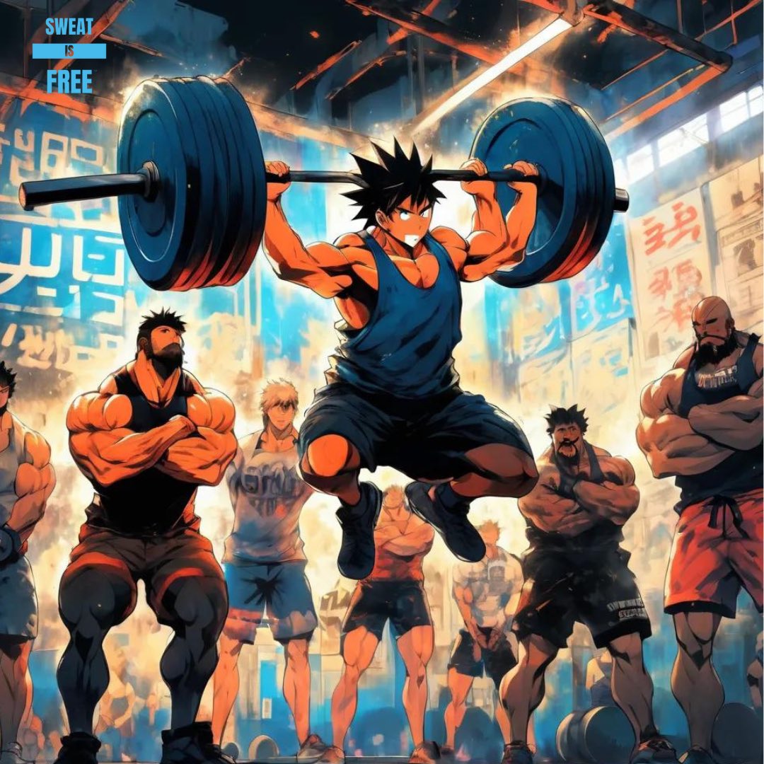 SweatIsFree's tweet photo. Couldn’t resist making one 1️⃣ of these 😃
1-on-1 or group training at SIF
(Or graphic design 😉)
#sweatisfree
#anime
#GraphicDesign
#fitness https://t.co/4m4hk18t86