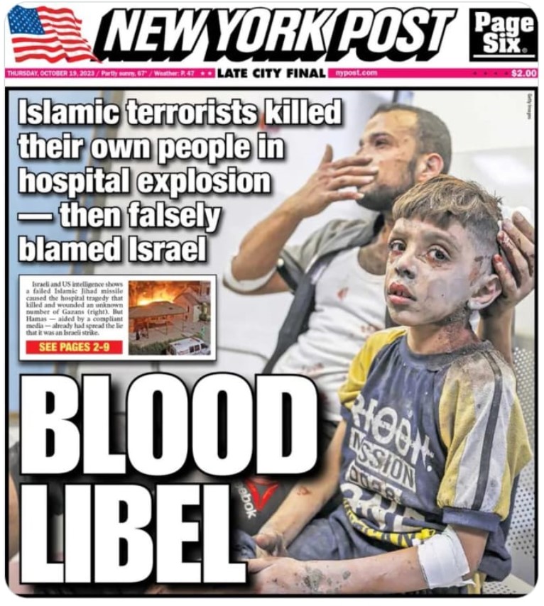 michaeldickson's tweet photo. The New York Post has it right.
Journalists: Would you take ISIS at their word?
You cannot believe a word that Hamas says. https://t.co/zRvuopKUM9