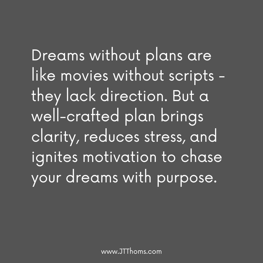 Dreams without plans are like movies without scripts - they lack direction. But a well-crafted plan brings clarity, reduces stress, and ignites motivation to chase your dreams with purpose. #CompetitiveAdvantageFramework