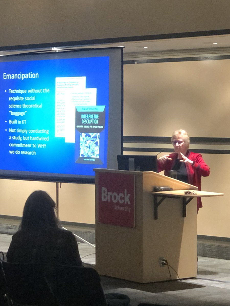 Honoured to host Dr. Sally Thorne @BrockNursing- Inaugural Nursing Research Speaker Series. A dynamic talk on Nursing knowledge and the flexible use of Interpretive Description to apply qualitative evidence into clinical practice. Thank you Sally! @BrockUniversity