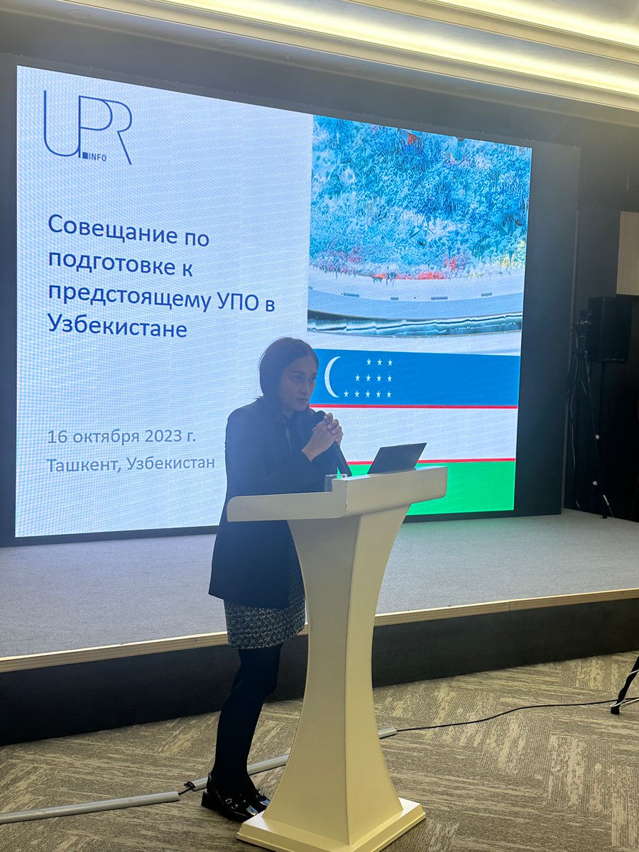 UPRinfo's tweet photo. On the 16th October, #UPRInfo and @OHCHR_ROCA held a mock UPR session for the Uzbek State delegation headed by the National Center for Human Rights ahead of the 4th #UPR review that will take place on 8th November🇺🇿 https://t.co/H7ycxgrX8R