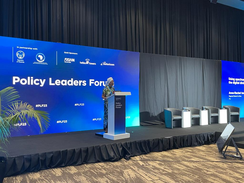 GSMAPolicy's tweet photo. Keynote from @innear, Regional Director for Africa
@ITU, on using #SpectrumPolicy to bridge the #DigitalDivide in #Africa. Spectrum is more important than ever. Africa's population is 60% rural and remote, so it's so important to have #spectrum to connect these people. #PLF23 https://t.co/LaMwgPATGN