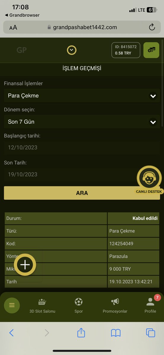 Sorunsuz güvenilir çekim için için teşekkürler #grandpashabet #knnarc26