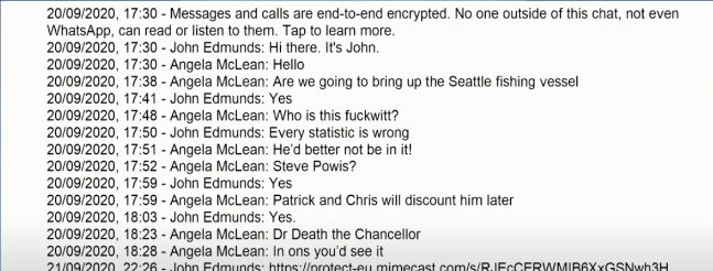 NEW: Prof Angela McLean, now govt chief scientific adviser, described Rishi Sunak as “Dr Death the Chancellor” in whatsapps to Covid expert John Edmunds during pandemic - believed to be in reference to Eat Out to Help Out scheme.