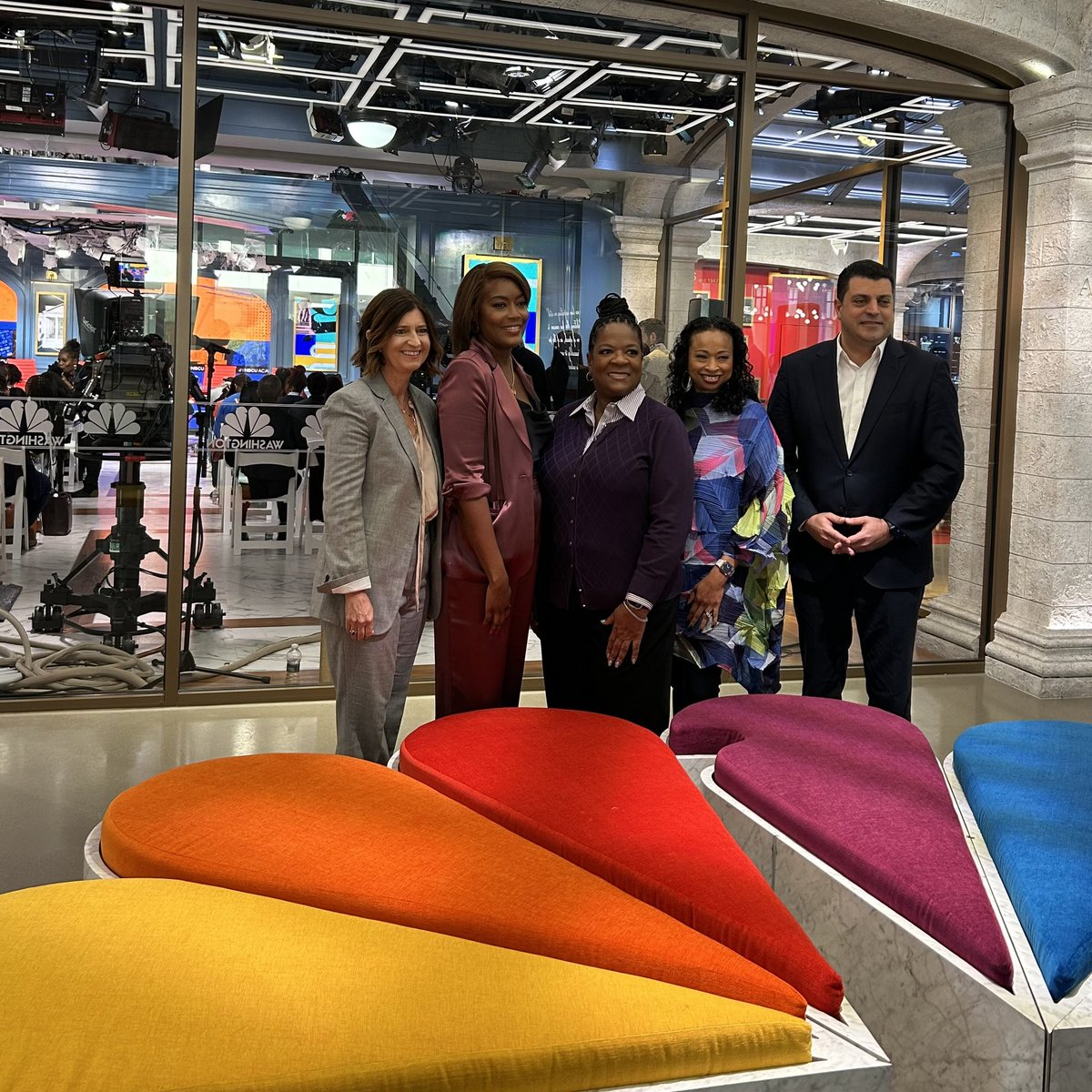 NBCNewsPR's tweet photo. .@NBCUniversal News Group Leadership has arrived for the 4th edition of @NBCUAcademy’s #NextLevelSummit live from our @MeetThePress studio in Washington, D.C. https://t.co/ejtrJN4cNx