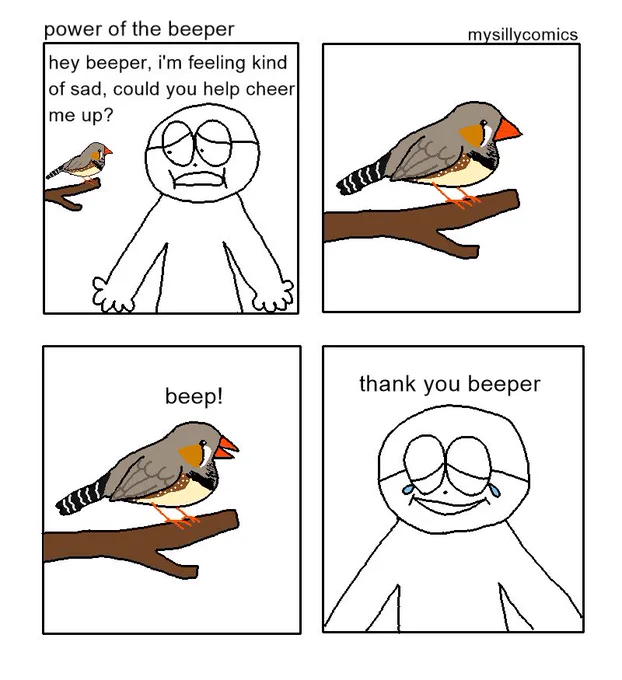 Reposting this in honor of my late zebra finches, Sir. Issac and Mr. Big. I had many wonderful years with them. Truly, thank you beepers 🧡 