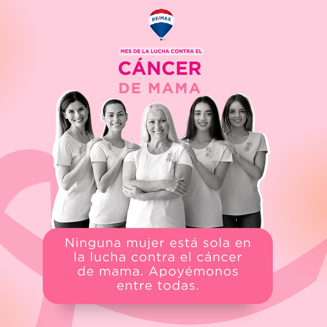 Remax_RD's tweet photo. Este 19 de octubre, nos unimos a la lucha contra el cáncer de mama. 🎀 Recuerda, la prevención es clave y el autocuidado es amor propio. No olvides tus chequeos regulares y fomenta la conciencia en tu círculo cercano.
#DíaMundialContraElCáncerDeMama #remaxrd https://t.co/nKaFKCXUii