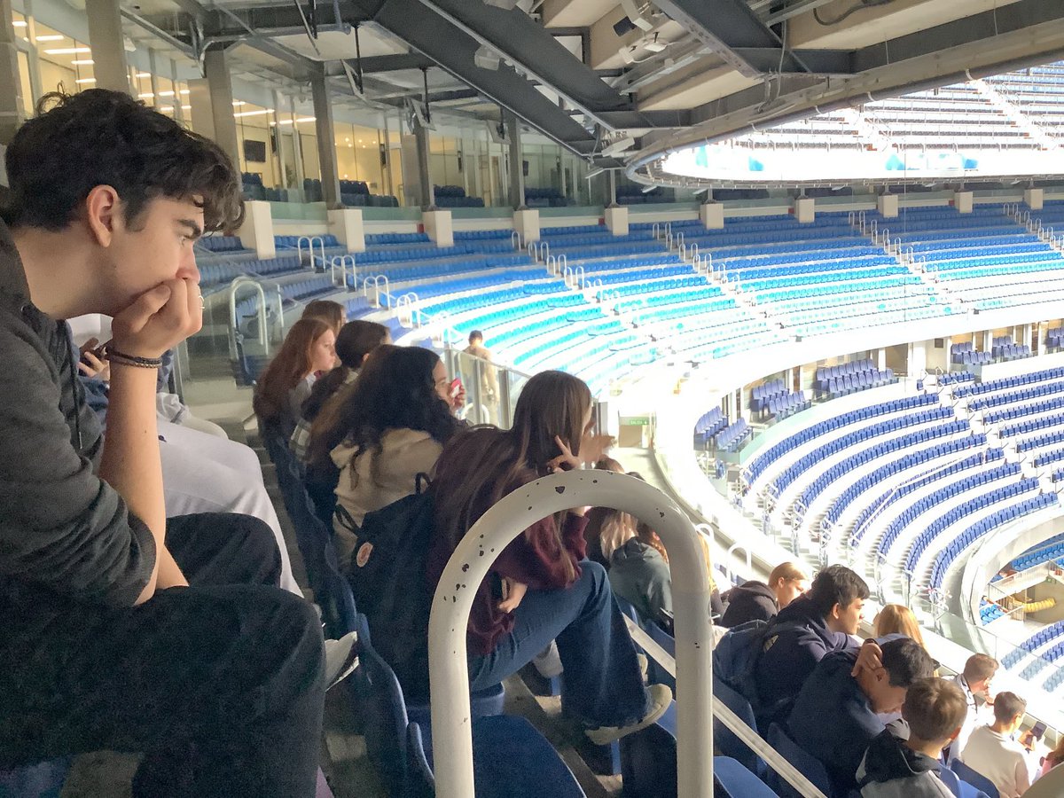 What a fabulous time our <a href="/sjbsurreyyear10/">@SJBYEAR10</a> students are having in Salamanca - here they are at the Bernabeu stadium - home of Real Madrid! ⚽️ 🏆 🇪🇸 🌟 @sjbsurrey