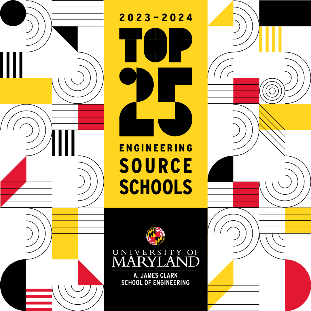 We are pleased to acknowledge and celebrate our 2023–2024 Top 25 Engineering Source Schools. These schools, and their excellent teachers &amp; staff, are essential links in our pipeline for funneling in-state talent into our undergraduate engineering programs: eng.umd.edu/2023-2024