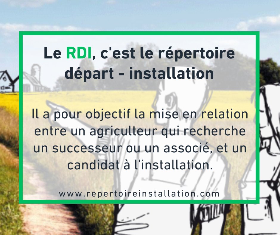 🌾 Le #RDI en 5 points 🟠

➡️ Mission de service public 

➡️  Je recherche une exploitation / cède une exploitation 

➡️ Mise en relation des exploitants à la recherche d’un repreneur

➡️ Dans tous les départements

➡️ Réseau de conseillers 

➡️ RDI = outil, carnet d’adresses
