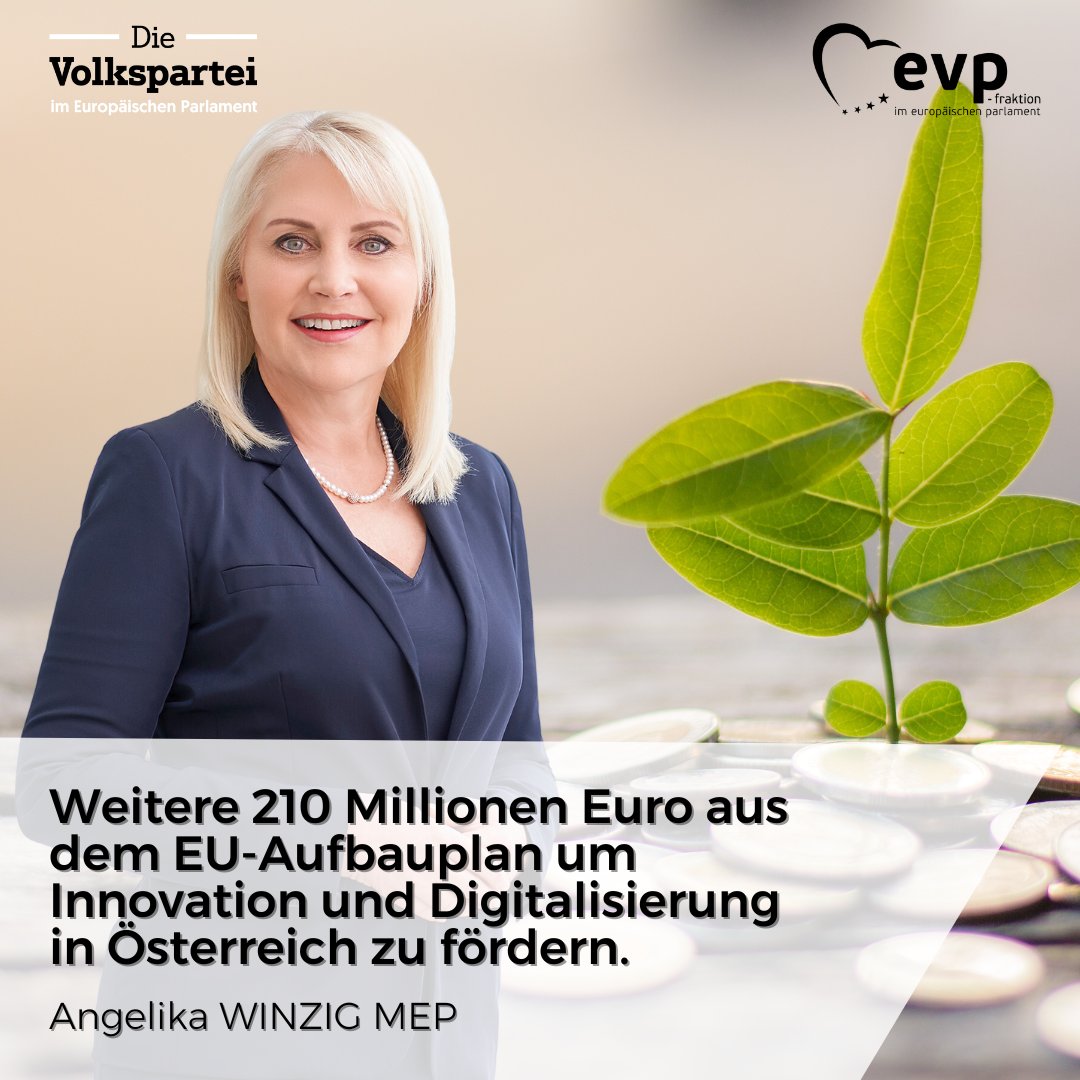 Die @EU_Commission hat weitere Mittel aus dem #EU-Aufbauplan für🇦🇹 genehmigt. Diese Gelder fließen in Projekte, wie Gebäudesanierung, Breitbandausbau oder auch in Forschung und Entwicklung, damit Österreich noch nachhaltiger und innovativer werden kann, sagt @AngelikaWinzig. #RRF