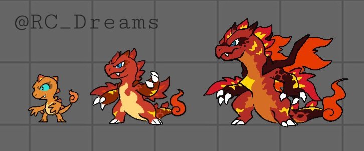 Pokémon Reboot,this is the wild form of the starters Charmader [Fire ...