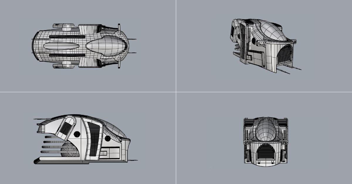 thelootverse's tweet photo. We used wireframe modeling to show all angles of the SOS loader class, a utility vehicle used to transport printed objects from Einvaldi to Arcadia. #SpaceExploration #ParallelWorldDiscovery https://t.co/B81VeKNyGB