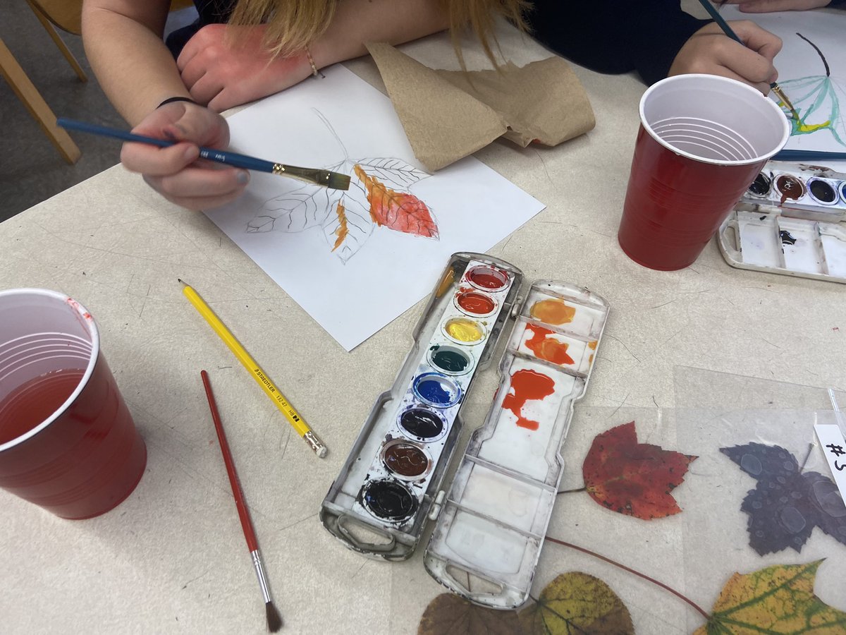 G8 watercolor leaves