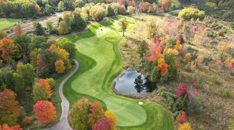 Ryguytheturfguy's tweet photo. I'm loving these drone shots! (TGVGOLF) only a couple weeks left till we close up. It's been a good year. @TullymoreGolf #Turflife #Golf #Golfcourse #Michigan #MichiganGolf https://t.co/xGvSnEq80G