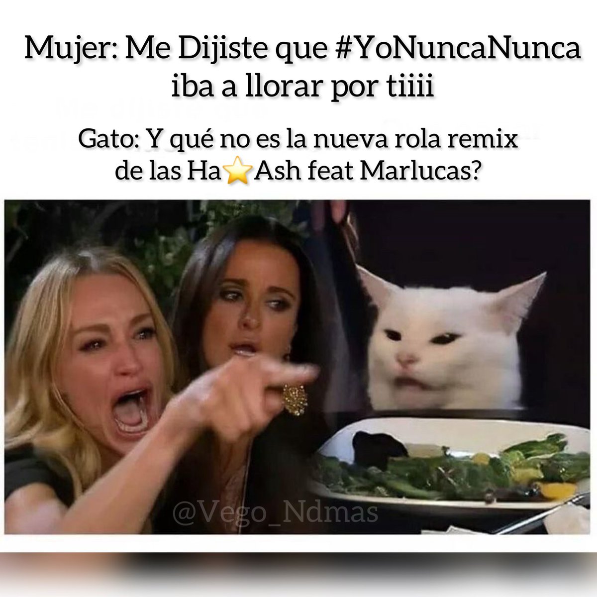 Es Hoy el lanzamiento #YoNuncaNunca de las #ReinasDelSoldOut @haashoficial feat #MarLucas a disfrutar esta canción y que mejor forma con este meme 😂🥰🇨🇱❤️