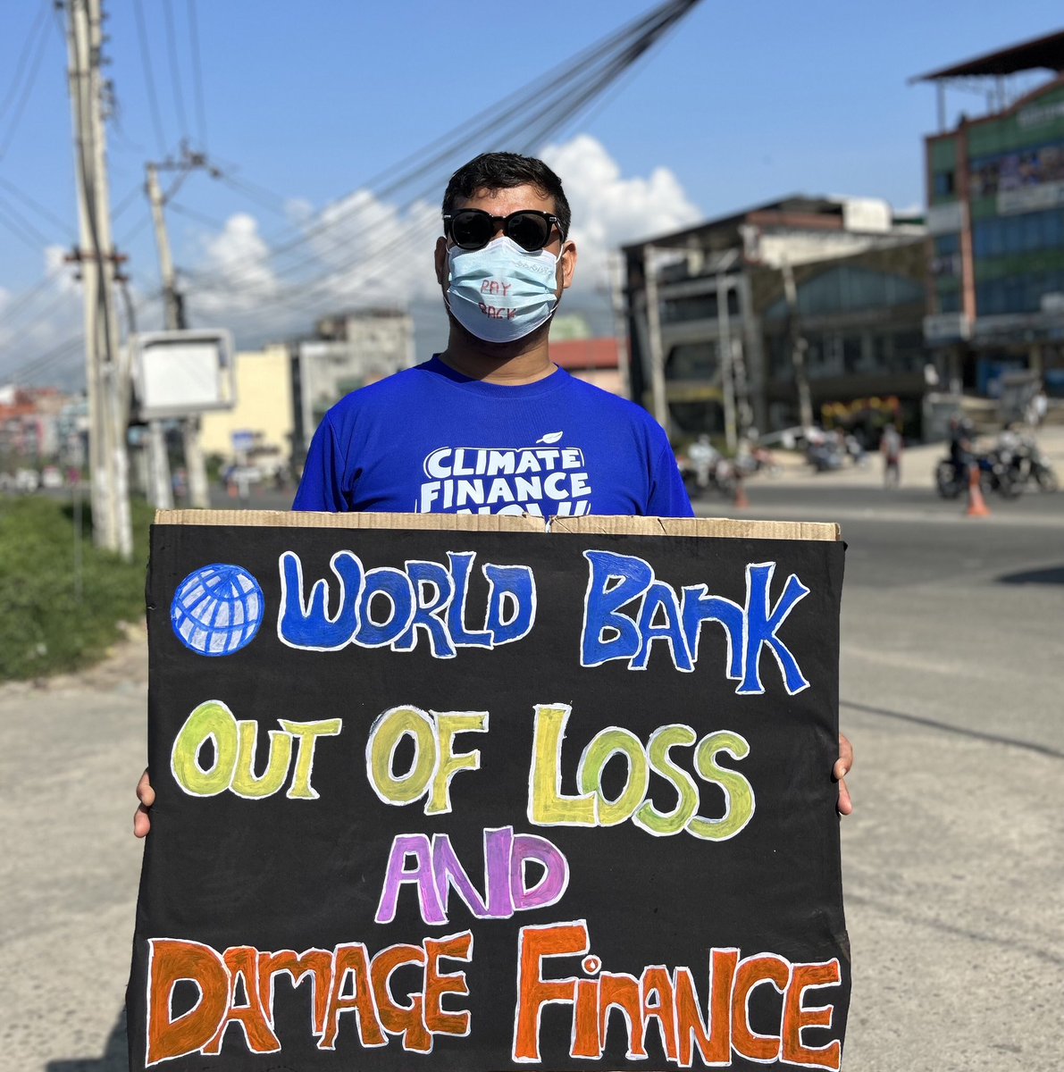 avi77np's tweet photo. We demand #LossAndDamageFund as an Independent, democratically-governed standalone entity, as an Operating Entity under the #UNFCCC that will urgently respond to the needs of people and communities. World Bank as host of the Loss and Damage Fund is unacceptable #NoToWorldBank https://t.co/b18TqvUsCz