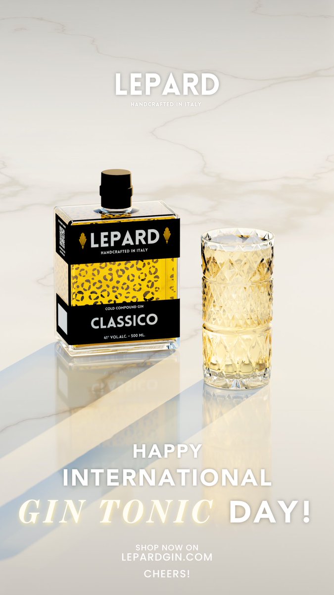 LepardGin's tweet photo. Happy International Gin&amp;Tonic day from LEPARD® Gin! Available on https://t.co/Qot1aXbo1a
•
•
•
#lepard #gin #lepardgin #italy #franciacorta https://t.co/WiKVigDR1Z